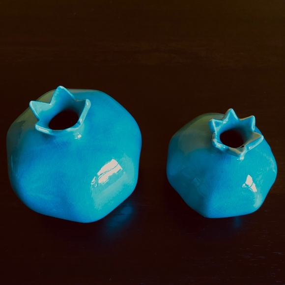 Porcelain Ceramic Pomegranate Handmade Greek Decoration Symbol For Luck Fortune - Picture 6 of 6